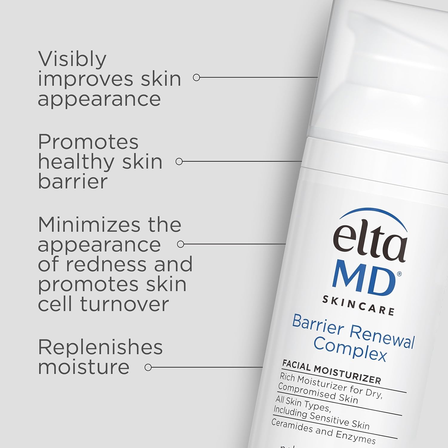 image:imageEltaMD Barrier Renewal Complex Face Moisturizer Skin Barrier Repair Cream For Dry And Sensitive Skin FragranceFree Dermatologist Recommended17 Fl Oz Pack of 1