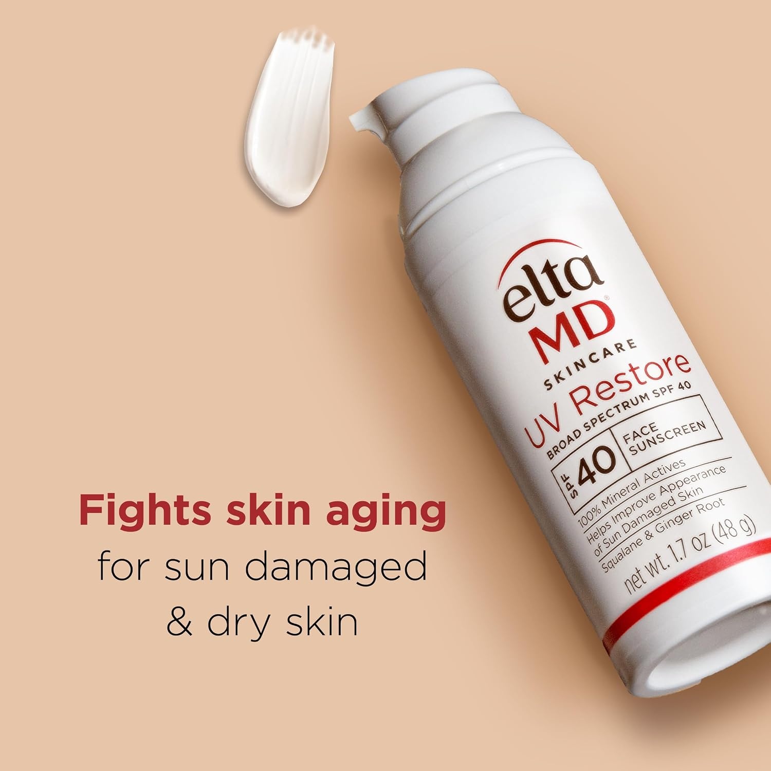 image:imageEltaMD UV Restore 100 Mineral Face Sunscreen For Mature Skin SPF 40 For Adults with Visible Sun Damage Fine Lines or Age Spots Zinc Oxide Formula Lightweight Restores Skin Moisture04 Untinted 2 Pack