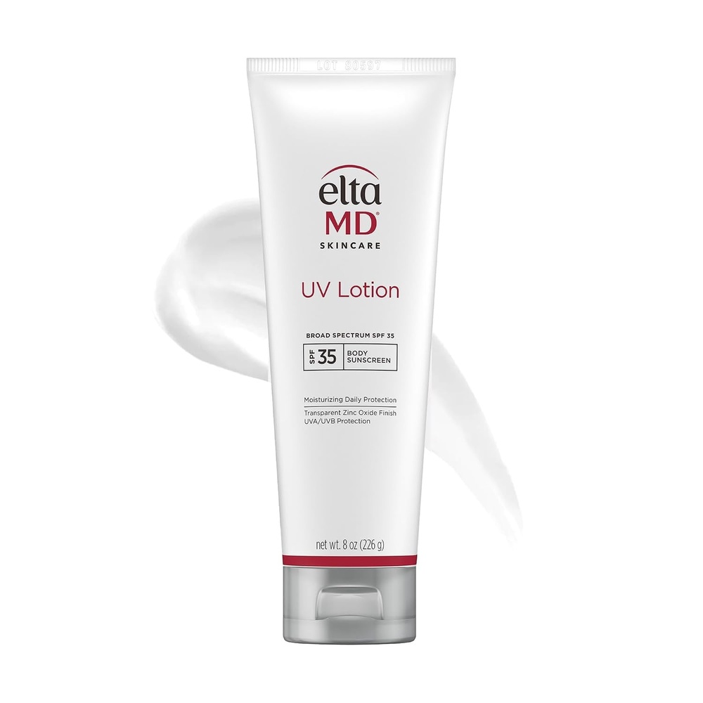 image:imageEltaMD UV Lotion Moisturizing Sunscreen for Face and Body SPF 35 Transparent Zinc Oxide Finish Moisturizes Full Body NonGreasy Broad Spectrum Protection Safe for All Skin Types8 Ounce Pack of 1