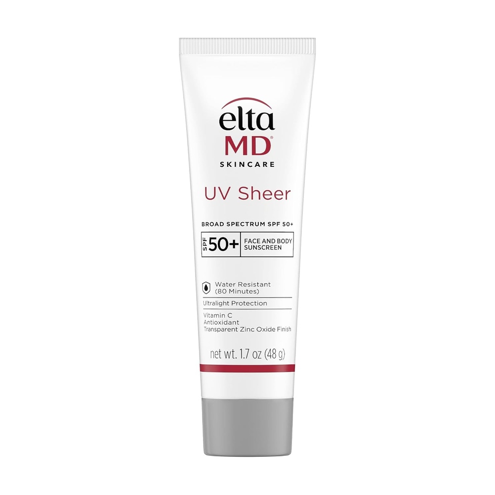 image:imageEltaMD UV Sheer Face and Body Sunscreen with Zinc Oxide SPF 50 3 oz  Combined Moisturizer and Sunscreen No White Cast Lightweight Sheer Finish Water Resistant Up to 80 Minutes17 Ounce Pack of 1