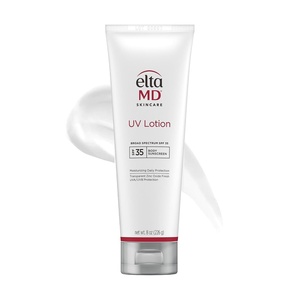 EltaMD UV Lotion, Moisturizing Sunscreen for Face and Body, SPF 35 | Transparent Zinc Oxide Finish, Moisturizes Full Body, Non-Greasy, Broad Spectrum Protection, Safe for All Skin Types(8 Ounce (Pack of 1))