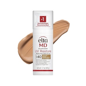 EltaMD UV Restore 100% Mineral Face Sunscreen For Mature Skin, SPF 40 | For Adults with Visible Sun Damage, Fine Lines, or Age Spots, Zinc Oxide Formula, Lightweight, Restores Skin Moisture(01 – Tinted (1.7 oz))