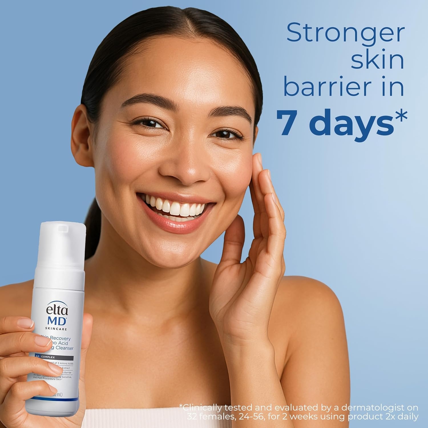 image:imageEltaMD Skin Recovery Amino Acid Foaming Face Wash FragranceFree Gentle Cleanser For Sensitive Skin Removes Makeup And Sunscreen Reduces Facial Redness Noncomedogenic5 Ounce Pack of 2