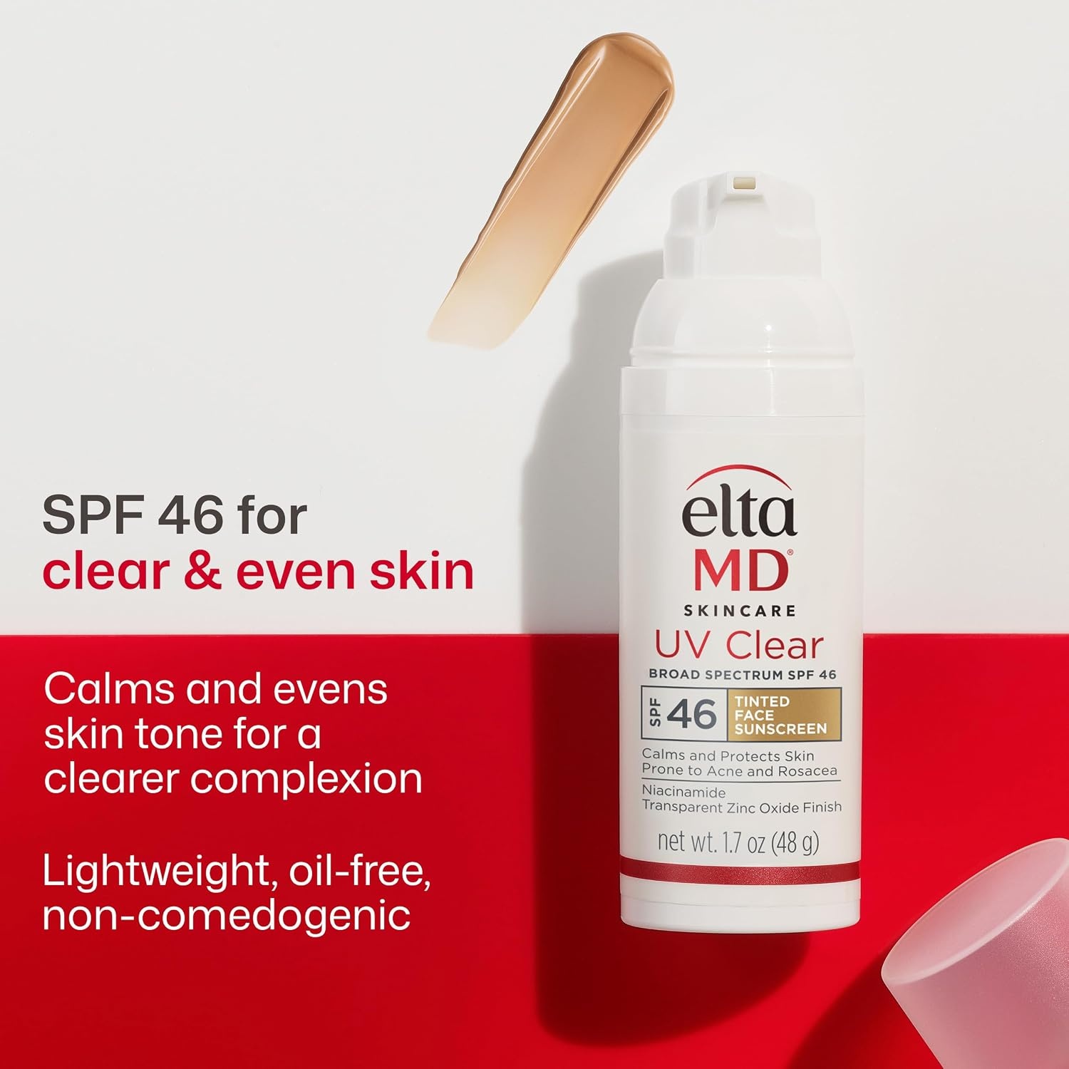 image:imageEltaMD UV Clear Face Sunscreen with Zinc Oxide OilFree SPF 46 and SPF 50 Calms and Protects AcneProne Skin and Rosacea No White Cast Dermatologist Recommended Available in Three Tints and Sizes03 Tinted 17 oz