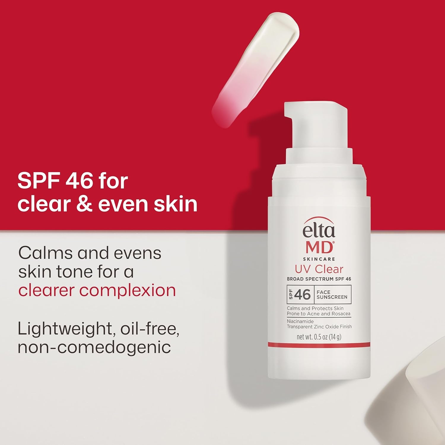 image:imageEltaMD UV Clear Face Sunscreen with Zinc Oxide OilFree SPF 46 and SPF 50 Calms and Protects AcneProne Skin and Rosacea No White Cast Dermatologist Recommended Available in Three Tints and Sizes10 Untinted 05 oz