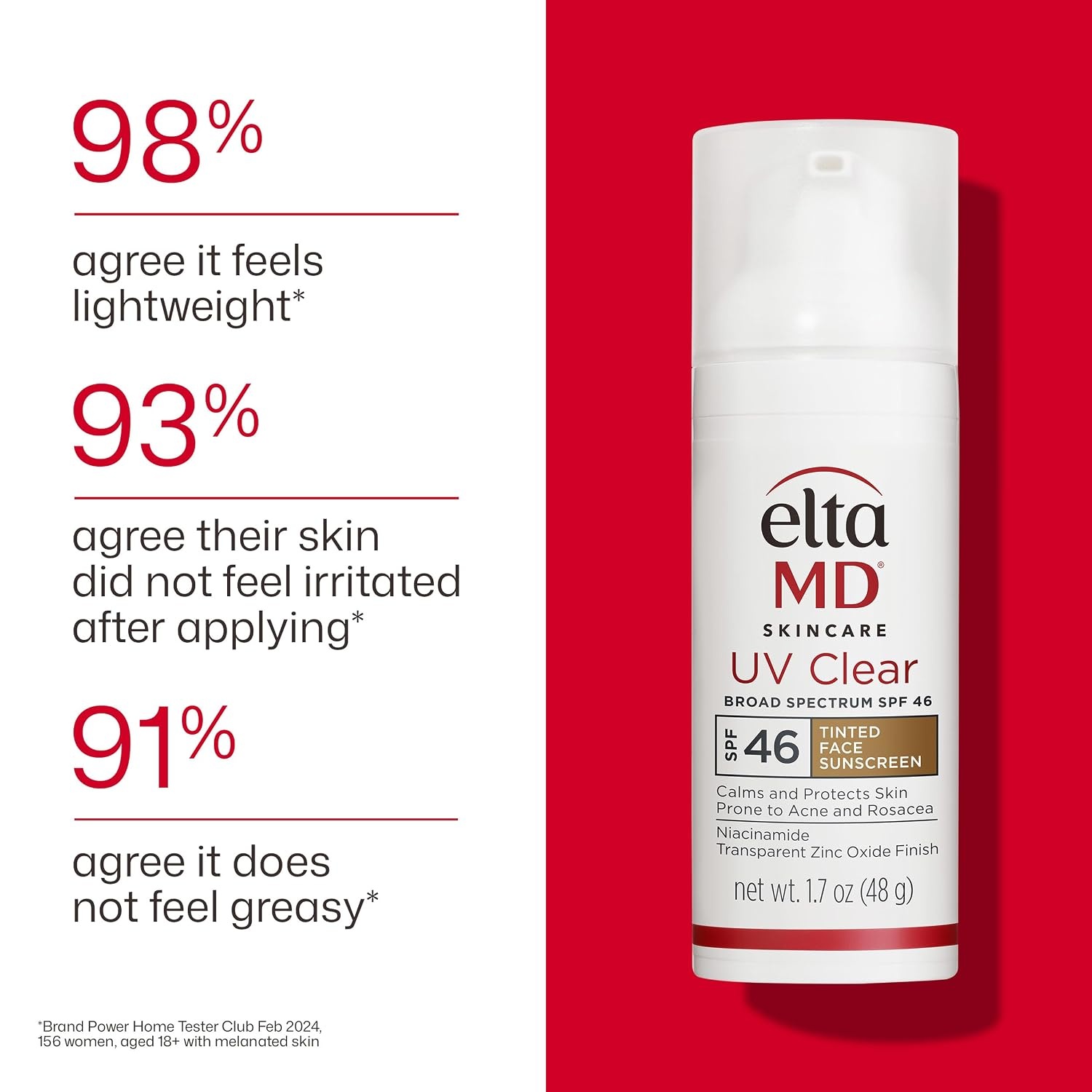 image:imageEltaMD UV Clear Face Sunscreen with Zinc Oxide OilFree SPF 46 and SPF 50 Calms and Protects AcneProne Skin and Rosacea No White Cast Dermatologist Recommended Available in Three Tints and Sizes03 Tinted 17 oz