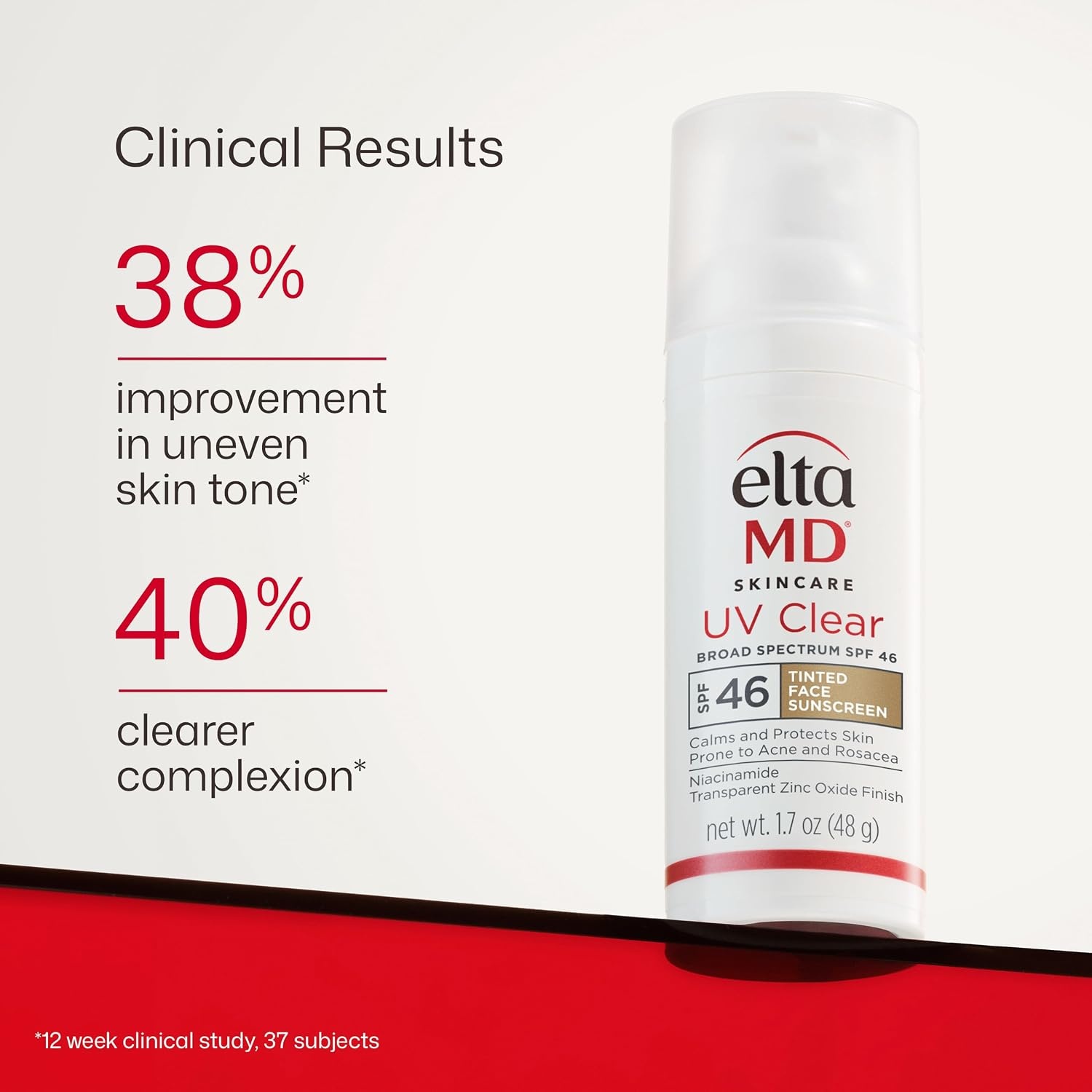 image:imageEltaMD UV Clear Face Sunscreen with Zinc Oxide OilFree SPF 46 and SPF 50 Calms and Protects AcneProne Skin and Rosacea No White Cast Dermatologist Recommended Available in Three Tints and Sizes08 Tinted 2 Pack