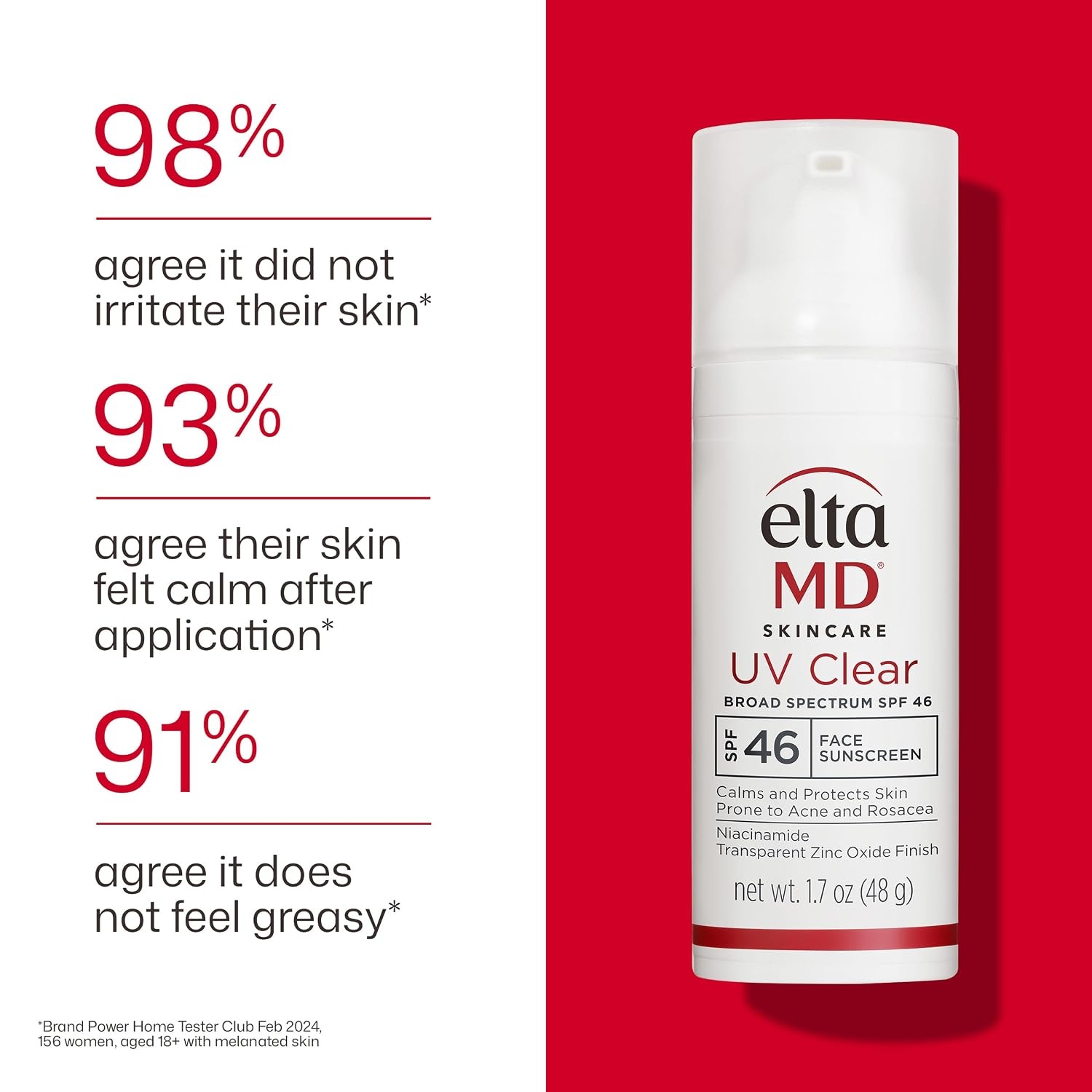 image:imageEltaMD UV Clear Face Sunscreen with Zinc Oxide OilFree SPF 46 and SPF 50 Calms and Protects AcneProne Skin and Rosacea No White Cast Dermatologist Recommended Available in Three Tints and Sizes07 Untinted 2 Pack