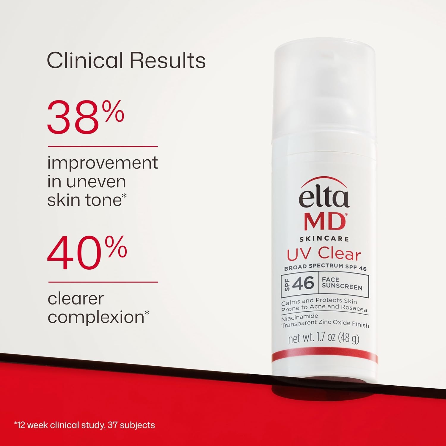 image:imageEltaMD UV Clear Face Sunscreen with Zinc Oxide OilFree SPF 46 and SPF 50 Calms and Protects AcneProne Skin and Rosacea No White Cast Dermatologist Recommended Available in Three Tints and Sizes02 Untinted 17 oz