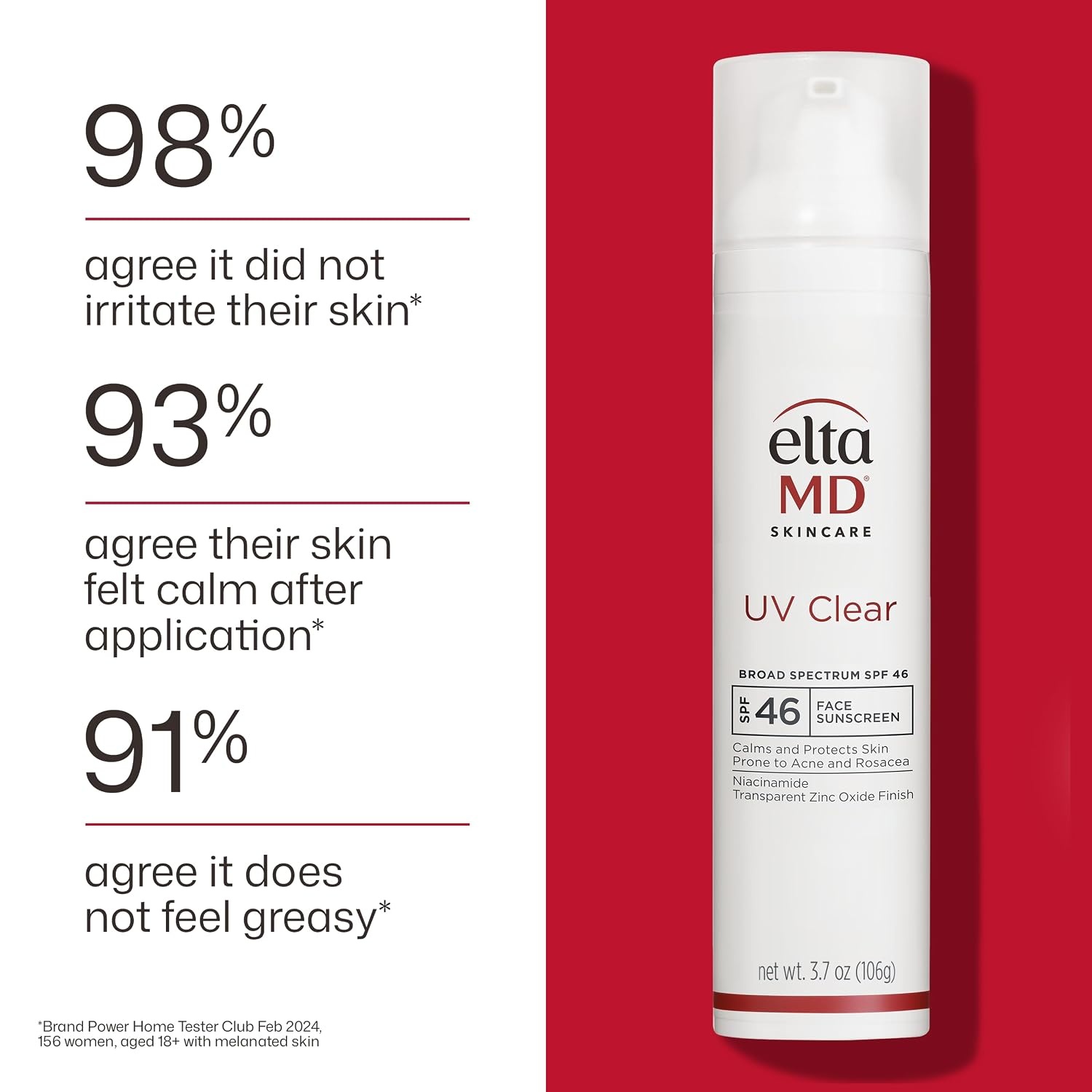 image:imageEltaMD UV Clear Face Sunscreen with Zinc Oxide OilFree SPF 46 and SPF 50 Calms and Protects AcneProne Skin and Rosacea No White Cast Dermatologist Recommended Available in Three Tints and Sizes06 Untinted 37 oz