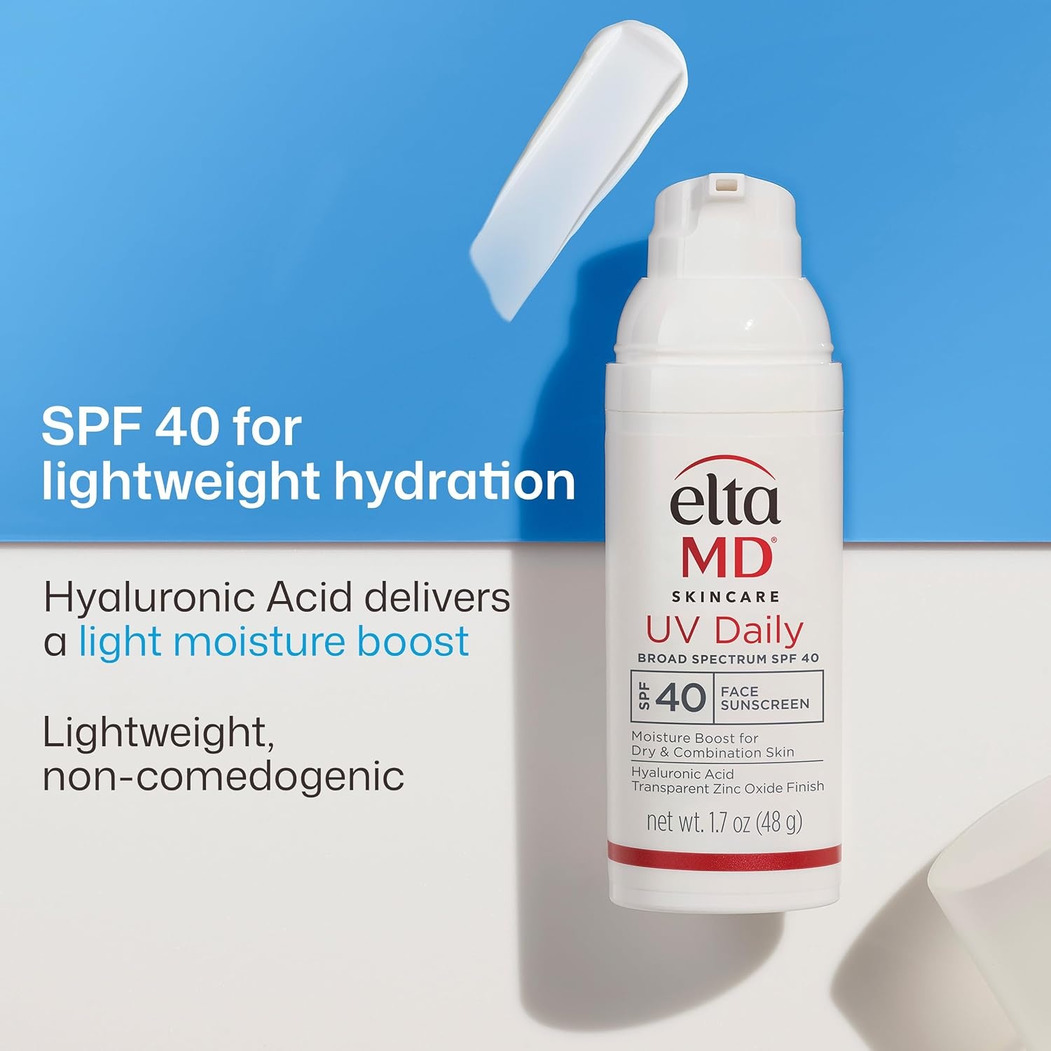 image:imageEltaMD UV Daily Face Sunscreen Moisturizer Zinc Oxide SPF 40 and SPF 50 Hydrates and Protects Dry Dehydrated Skin Lightweight No White Cast Dermatologist Recommended Available in Three Tints04 Untinted 17 oz