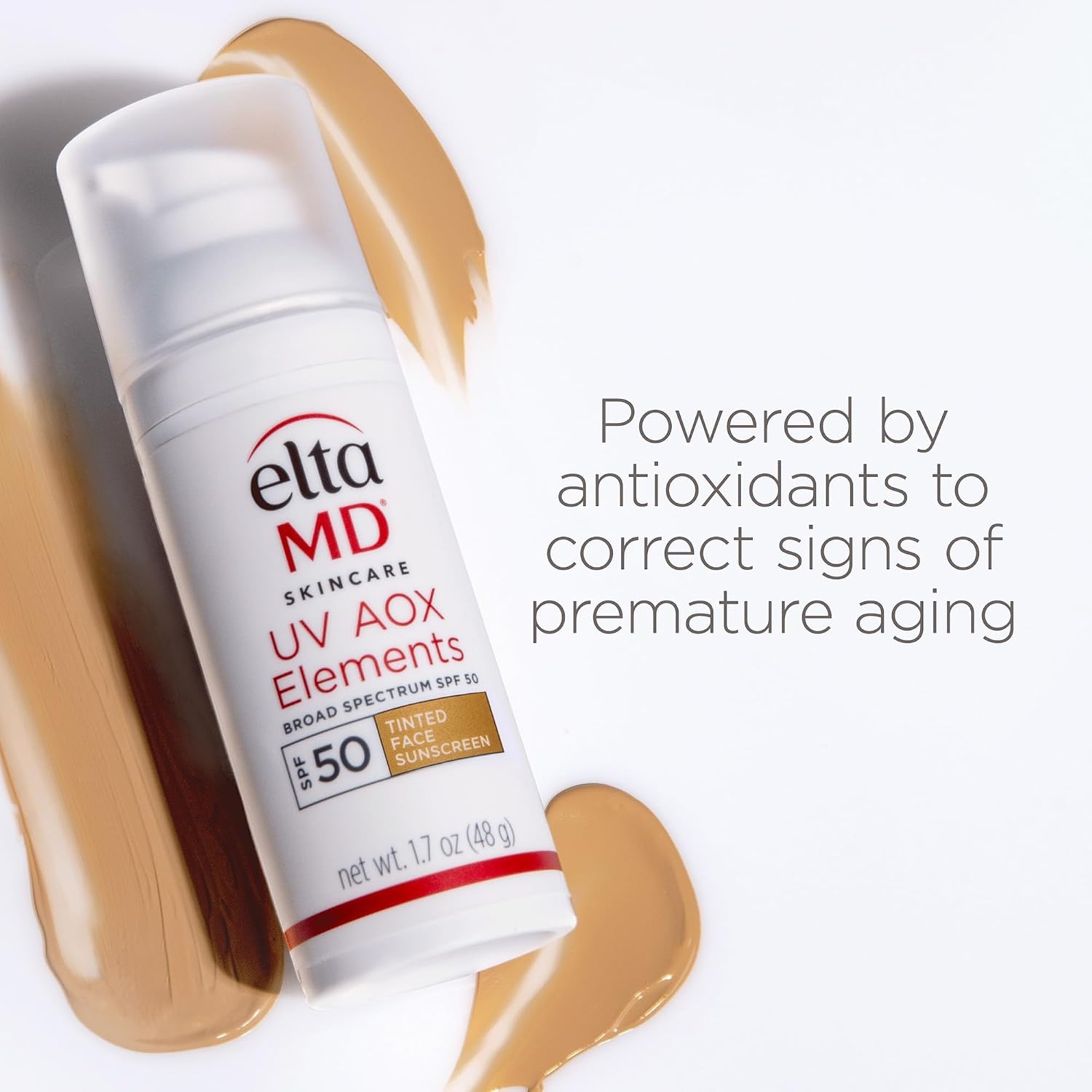 image:imageUV AOX Elements Tinted Mineral Face Sunscreen Lotion Tinted Moisturizer for Face SPF 50 with Antioxidants17 Ounce Pack of 1