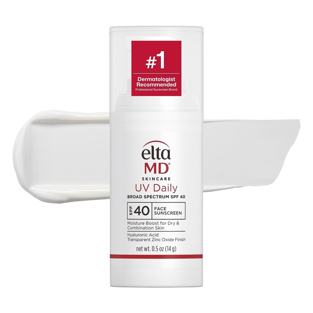 image:imageEltaMD UV Daily Face Sunscreen Moisturizer Zinc Oxide SPF 40 and SPF 50 Hydrates and Protects Dry Dehydrated Skin Lightweight No White Cast Dermatologist Recommended Available in Three Tints09 Untinted 05 oz