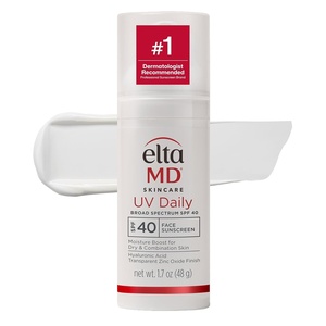 EltaMD UV Daily Face Sunscreen Moisturizer, Zinc Oxide, SPF 40 and SPF 50 | Hydrates and Protects Dry Dehydrated Skin, Lightweight, No White Cast, Dermatologist Recommended, Available in Three Tints(04 – Untinted (1.7 oz))