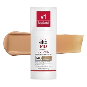 EltaMD UV Daily Face Sunscreen Moisturizer, Zinc Oxide, SPF 40 and SPF 50 | Hydrates and Protects Dry Dehydrated Skin, Lightweight, No White Cast, Dermatologist Recommended, Available in Three Tints(08 – Tinted (0.5 oz))