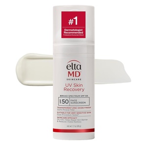 EltaMD UV Skin Recovery 100% Mineral Face Sunscreen, SPF 50 | Red Color Correcting, Safe For Rosacea and Post-Procedure Skin, No White Cast, Zinc Oxide, Dermatologist Recommended(Untinted (1.7 oz))