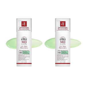 EltaMD UV Skin Recovery 100% Mineral Face Sunscreen, SPF 50 | Red Color Correcting, Safe For Rosacea and Post-Procedure Skin, No White Cast, Zinc Oxide, Dermatologist Recommended(Green Tinted (Pack of 2))
