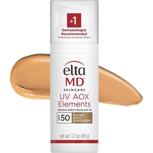 UV AOX Elements Tinted Mineral Face Sunscreen Lotion, Tinted Moisturizer for Face SPF 50 with Antioxidants(1.7 Ounce (Pack of 1))
