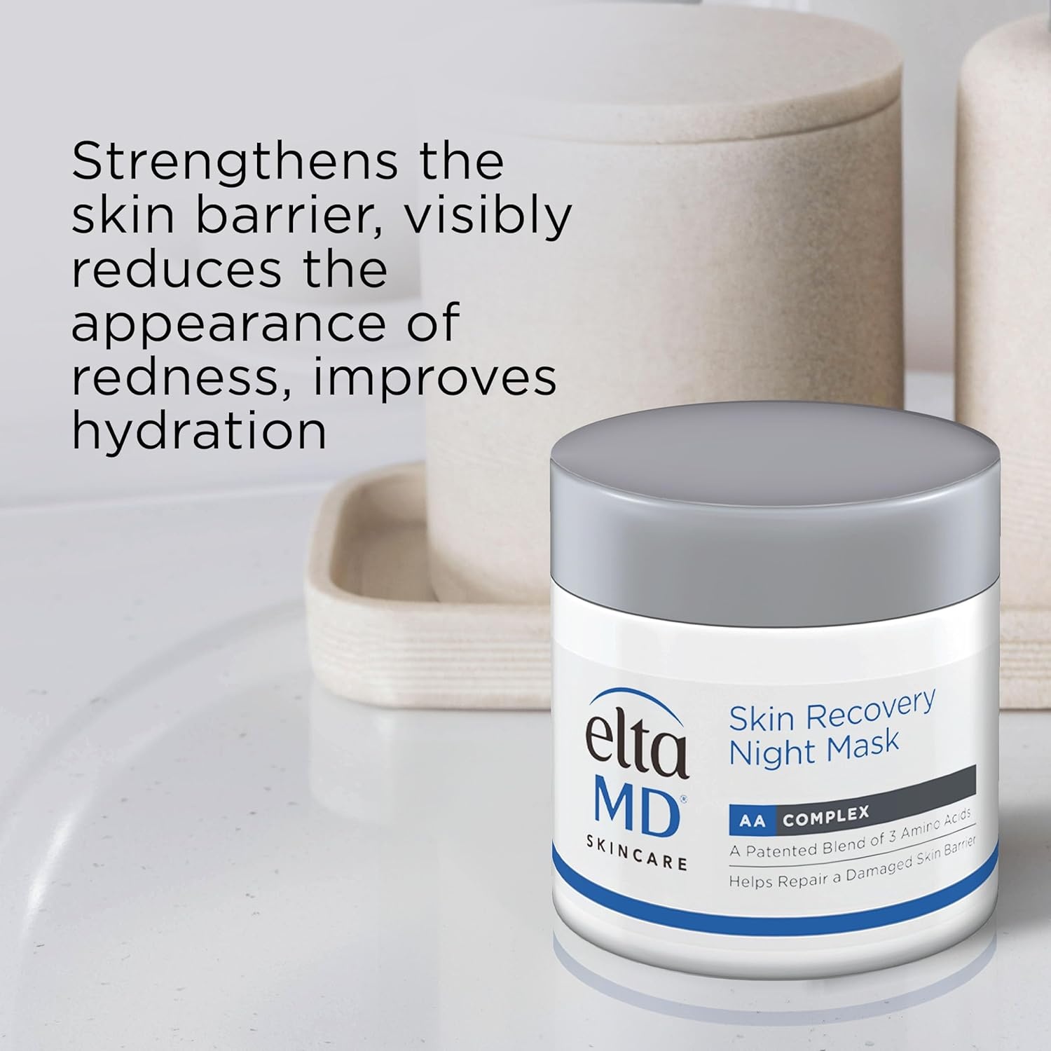 image:imageEltaMD Skin Recovery Overnight Face Mask Moisturizing Night Cream 17 oz Hydrating Overnight Mask For Face And Neck Revitalizes Tired Skin While You Sleep Reduces Face Redness For All Skin Types
