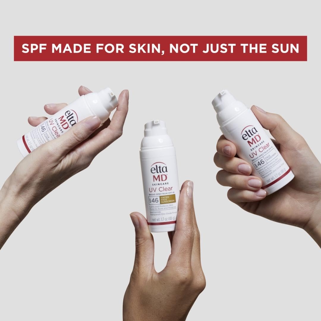 image:imageEltaMD UV Clear Face Sunscreen SPF 46 OilFree Sunscreen with Zinc Oxide Dermatologist Recommended17 Fl Oz Pack of 2