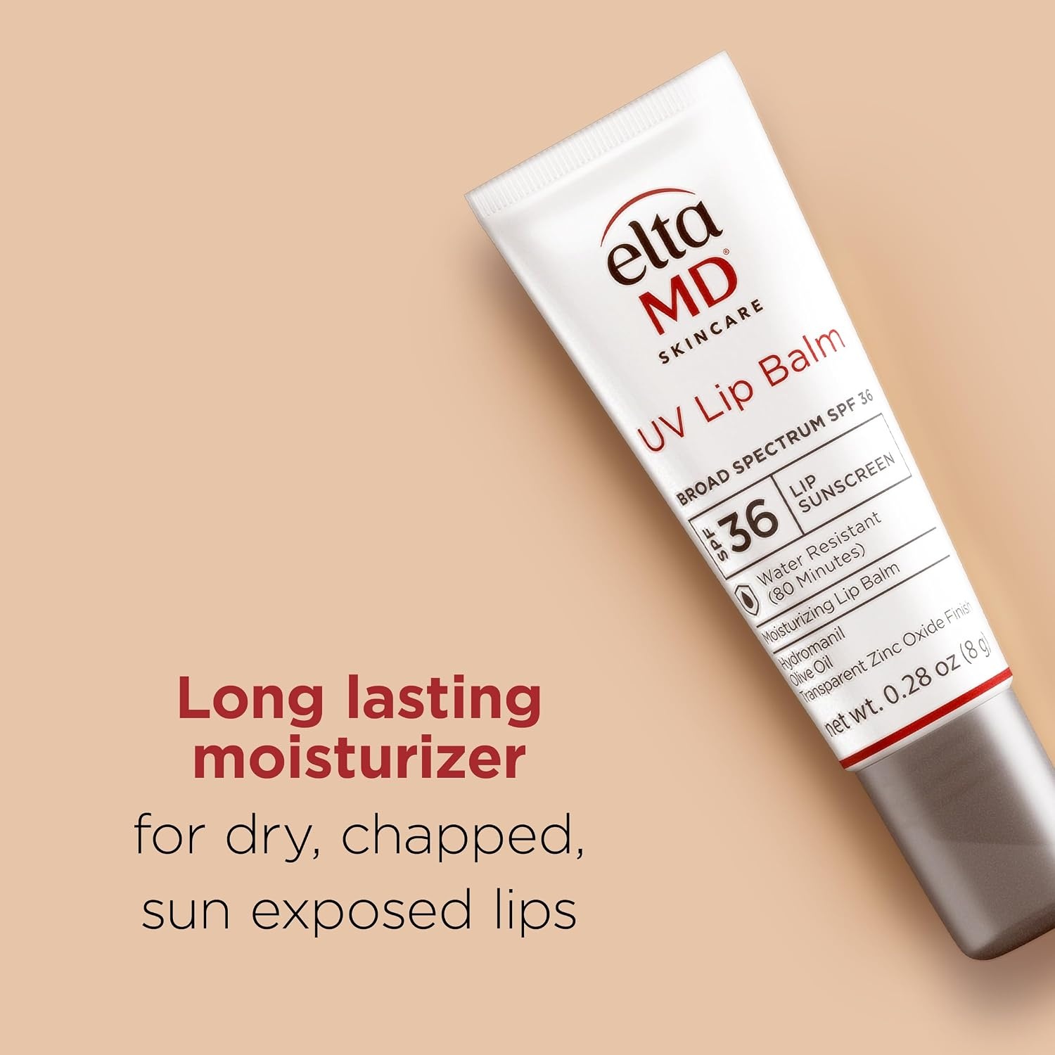 image:imageEltaMD UV Lip Balm Sunscreen Transparent Zinc Oxide SPF 30 Restores Natural Softness and Hydrates Protects Chapped Dry and Cracked Lips Sheer Finish Water Resistant Up to 80 Min028 Ounce Pack of 1