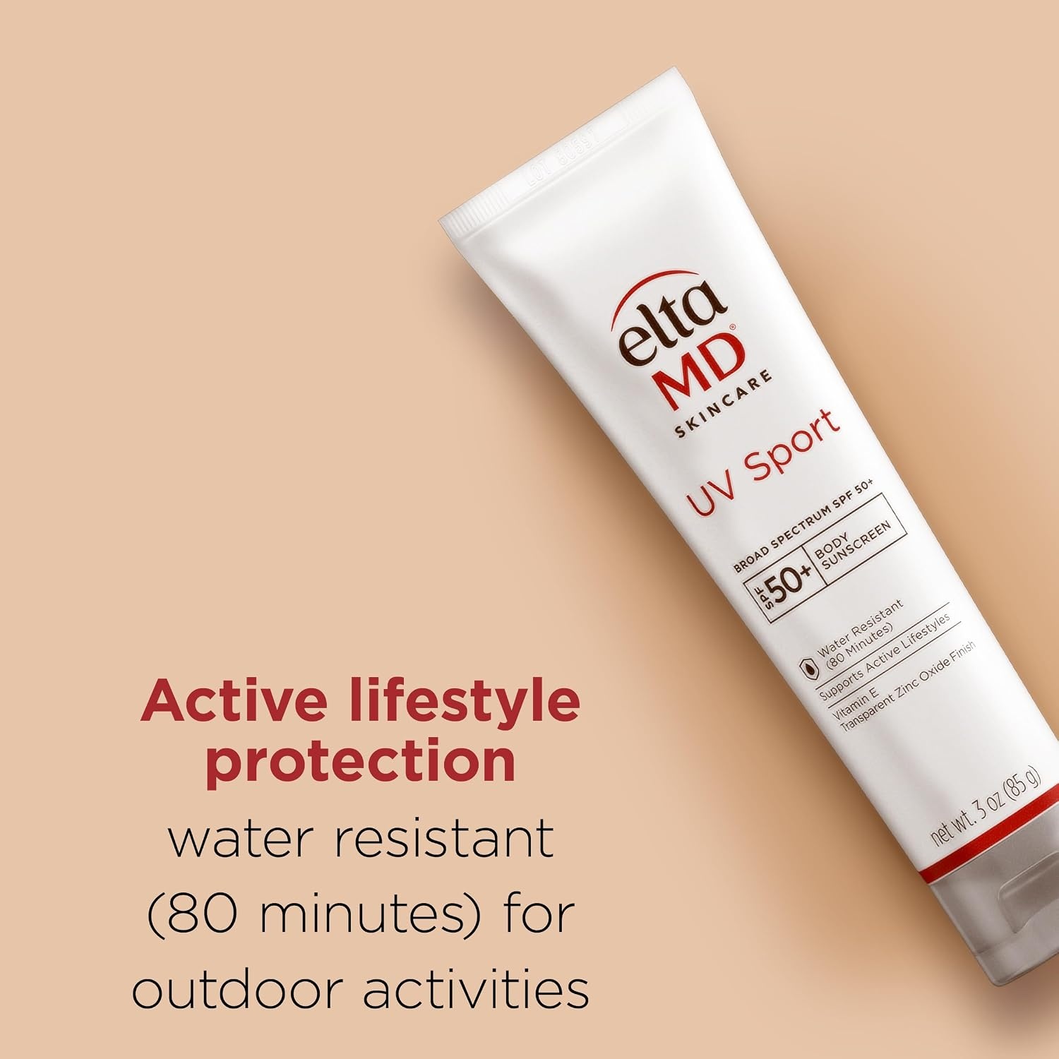 image:imageEltaMD UV Sport Sunscreen Water and Sweat Resistant 80 Min SPF 50 For Face And Body Absorbs Quickly NonGreasy Formula Ideal For Sports and Outdoor Activities For All Skin Types3 Ounce Pack of 1