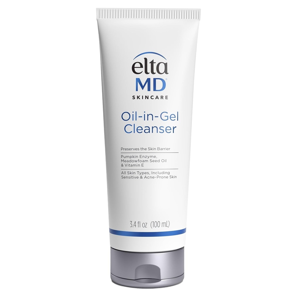 image:imageEltaMD OilInGel Face Cleanser Gentle Makeup Remover 34 oz Removes Sunscreen Makeup Sweat Double Cleanses Dermatologist Recommended Daily Face Wash For Sensitive and Dry Skin
