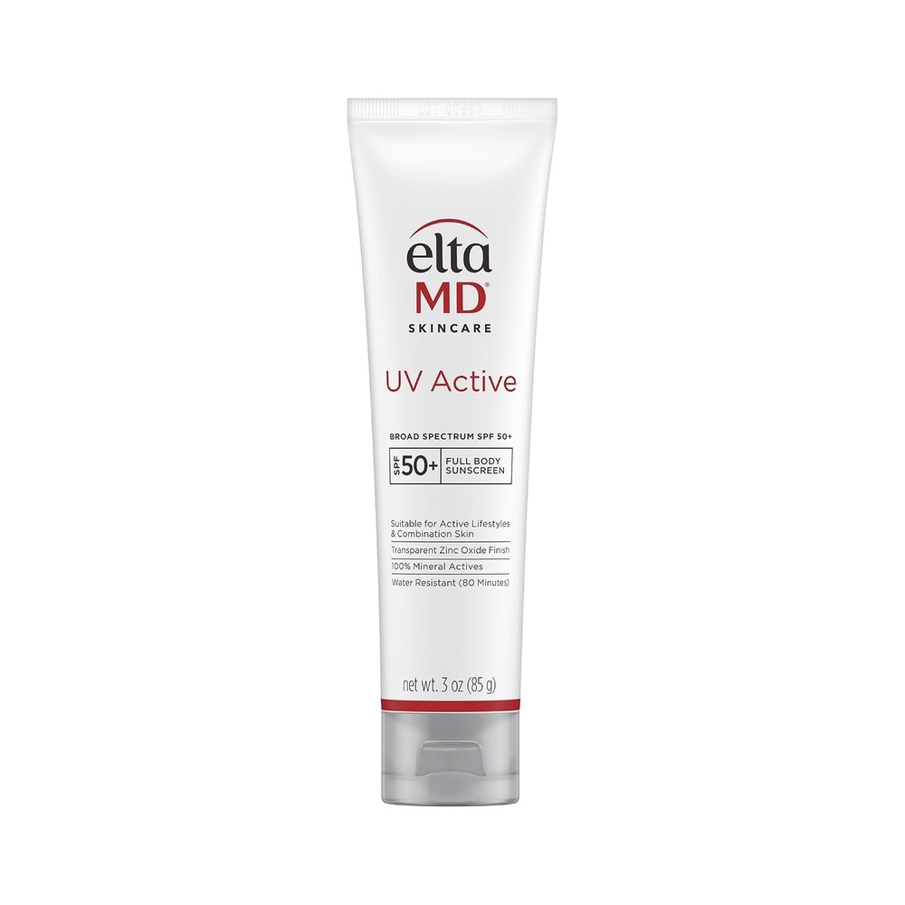 image:imageEltaMD UV Active 100 Mineral Sunscreen SPF 50 Full Body Sunscreen for Active Lifestyles Water Resistant Up to 80 Minutes 30 oz TubeUV Active Lotion