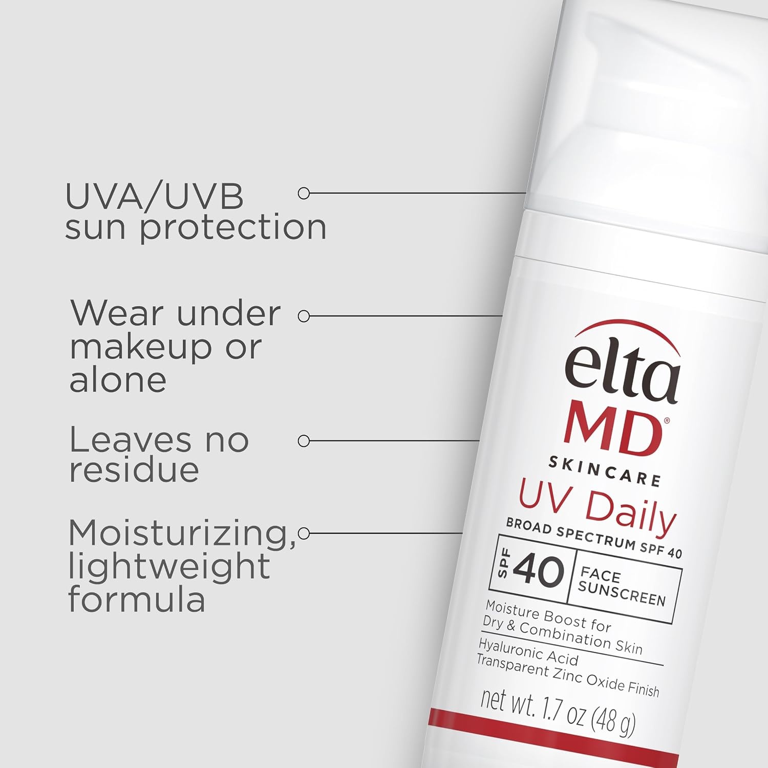 image:imageEltaMD UV Daily SPF 40 Face Sunscreen Moisturizer with Zinc Oxide Daily Face Moisturizer with SPF Sunscreen For Dry Skin 17 oz Pump Pack of 217 Ounce Pack of 2