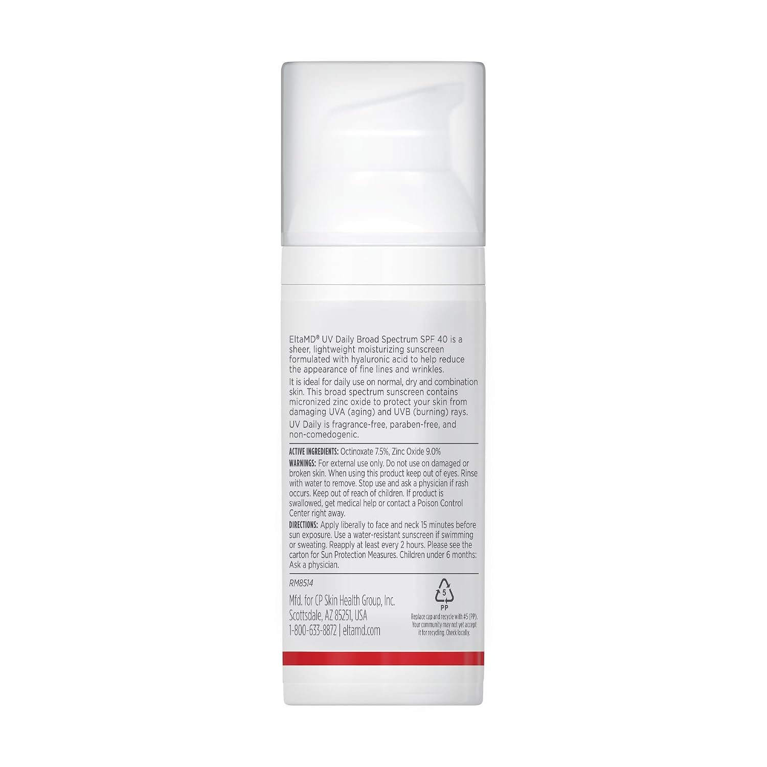 image:imageEltaMD UV Daily SPF 40 Face Sunscreen Moisturizer with Zinc Oxide Daily Face Moisturizer with SPF Sunscreen For Dry Skin 17 oz Pump Pack of 217 Ounce Pack of 2