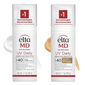 EltaMD UV Daily SPF 40 Face Sunscreen Moisturizer with Zinc Oxide, Daily Face Moisturizer with SPF, Sunscreen, 1.7 oz Pump(1.7 Ounce (2 Pack))