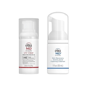 EltaMD UV Clear Face Sunscreen SPF 46, Oil-Free Sunscreen with Zinc Oxide, Dermatologist Recommended(Clear .5 oz + Cleanser 1 oz)